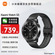 小米手表Xiaomi Watch S3 智能手表 全天血氧心率监测 睡眠检测 5ATM防水 NFC运动手表 Watch S3 黑色