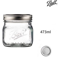 Ball Mason Jar Wide Mouth Pint Jar 16 oz ขวดโหลแก้วบอลล์ ปากกว้าง พร้อมฝา 16 ออนซ์ แก้วถนอมอาหาร แก้