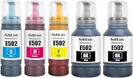 SHUOLEI Compatible Refill Ink Bottles 502 T502 for Ecotank ET-2750 ET2760 ET-2803 ET-3750 ET-4750 ET