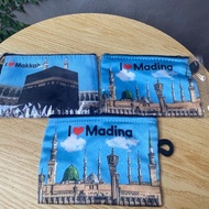 Makkah madinah printed wallet, Hajj and Umrah souvenir, size 15x10cm