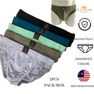 British Polo 5pcs Men Underwear Brief Comfort Cotton Seluar Dalam Lelaki Brief Spender Lelaki