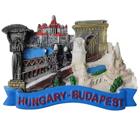 Budapest Hungary 3D Fridge Magnet Souvenir Gift,Resin Handmade Budapest Refrigerator Magnet Home Dec
