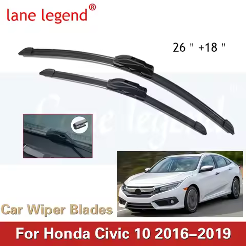For Honda Civic 10 Gen FC FC1 FC2 FC5 2016 2017 2018 2019 Front Wiper Blades Brushes Cutter Accessor