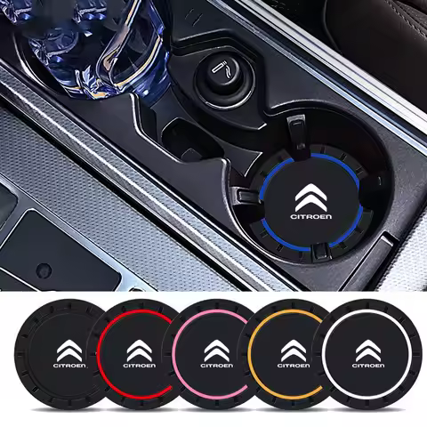 2Pcs Silicone Car Coaster Water Cup Non-Slip Mat Drink Pad For Citroen C1 DS3 C2 C3 Vts C4 Saxo C4L