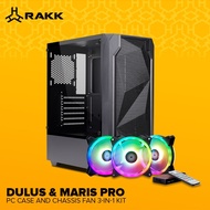 ۞ ⧫ ▚ ▒ ♞,♘,♙RAKK DULUS Gaming PC Case Black / RAKK DULUS PC Case | MARIS PRO CHASSIS FAN 3-in-1 KI