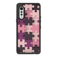 Case Casing LG Velvet V60 V50 V40 V30 G8x G8 G7 G6 Q7 Pink Wood Puzzle AE0283 Hardcase S5