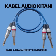 Cable 2 jek akai mono 6.5mm to 2 akai mono 6.5 mm Audio Cable