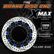 NORIFUMI XMAX Front Brake Disc CNC 300MM 5MM Ikan Tulang Disc Rotor Performance Brake Disk