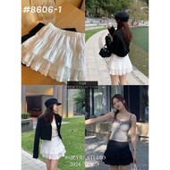Super pretty silk skirt with lace trim and elastic waistband QCL1 91322