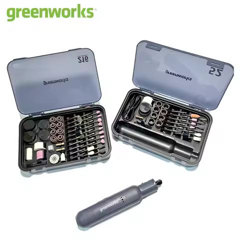 Greenworks Mini Grinder 52pcs +216 Accessories Electric Grinding Engraving Cordless Variable Speed L
