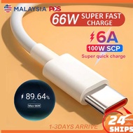 6A USB Type C Fast Charging Cable 66W USB Type C Turbo Super Fast charger Cable Data Cord Data Line Quick Charger Cable