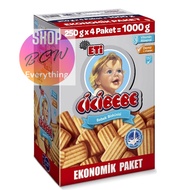 Eti Cicibebe Baby Biscuits (Bebek Bisküvisi) 1000 Gr (4X250 gr)/อาหารเสริมสำหรับเด็ก 6 เดือนขึ้นไป ข