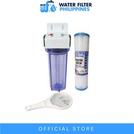 Water Filter 1 Stage Clear Housing with Pleated Filter / Water Purifier 10" x 2.75"
