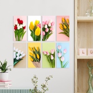 HIASAN DINDING Flower Tulip Home Display Room Wall Decoration - LF1