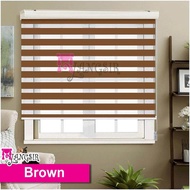 Bidai Korea / Korea Zebra blinds / Width 2 / 3 / 4 / 5 / 6 / 7 Feet x Height 6 & 8 Feet / Brown