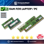  USED DDR2 DDR3 DDR4 4GB 8GB 16GB HYNIX kingston Adata RAM KOMPUTER RAM PC laptop Notebook DESKTOP HP