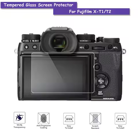 9H Tempered Glass LCD Screen Protector Shield Film for Fujifilm X-T1/T2 Fuji XT1 XT2 Anti-scratch Co