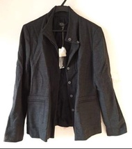 全新 Mastina 深灰色羊毛西裝褸裙套裝