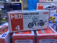 Tomica 車仔 No.4 Honda Police Bike 紅字TOMY 26 電單車