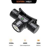 Sofirn HS21 2000lm EDC Headlamp 18650 USB C Rechargeable Flashlight SFT40 Powerful Headlight With In