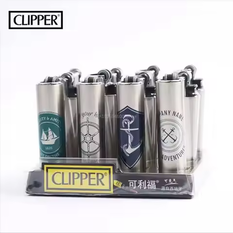 New Clipper Butane Gas Lighter Metal Nylon Explosion Proof Portable Grinding Wheel Gas Lighter Gift 