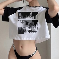 attack on titan fairy grunge trashy aesthetic crop top girl trashy Harajuku Kawaii fairy grunge crop