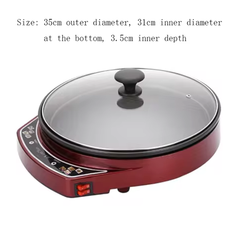 220V Household Electric Crepe Maker Pan Non-stick Electric Baking Pan Deepen Pancake Crepe Baking Pa