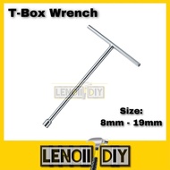 T-Handle Socket Wrench Long End Box Chrome Socket Wrench Sepana T 8mm - 19mm