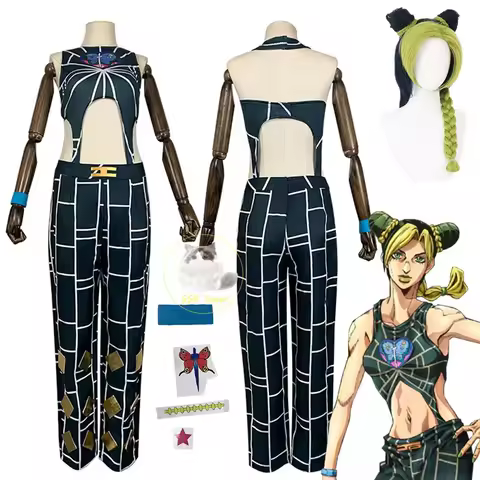 Anime Jolyne Cujoh Cosplay Costume JoJos Bizarre Adventure Cosplay Stone Ocean Jolyne Cujoh Uniform 