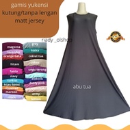 Gamis Yukensi Tanpa lengan Jumbo xxxl Ld 130 PJ 140 cm Inner Dress Jumbo bahan jersey  premium tebal