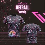 SR SERIES JERSEY NETBALLERS/ T-SHIRT ROUND NECK MICROFIBRE MINI MATE BAJU SUKAN BOLA JARING