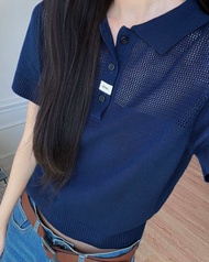 Devon Pointelle Knit Soft Polo