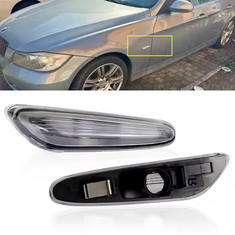 2pcs SMOKE Lens Front Side Marker Light Shell NO bulb For BMW E60 E61 E90 E91 E87 E81 E83 E84 E88 E9