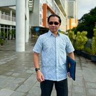 KATUN Men's batik shirt 777 WITHOUT LINING, short-sleeved cotton material baju kemeja lelaki