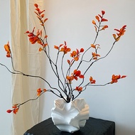 [AF8] 3 Pcs Faux Fall Leaves Stems Artificial Ficus Branches Fall Ficus Foliage for Vases Fall Table