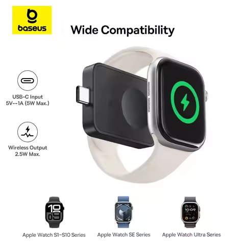 Baseus 2.5W Magnetic Magnetic Wireless Charger For E-Watch For Apple Watch S10-S1 Series SE Series U