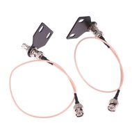 [mfnpqcn] SiaBiced 2 Pieces Antenna Mounting Plate Silver BNC Antenna Kit Black Metal BNC Extension 
