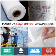 Plastik UV untuk Atap dan Pagar Green House Hidroponik Lebar 3 meter 200 Micron ultraviolet