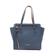 【二手】 Salvatore Ferragamo Ferragamo Amy Gancini 手提包，藍色皮革，女士款