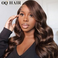 Hair Wear Go Glueless Wig Body Wave Brown Color Zip Zag Pre-Cut Lace 7x5 Transparent Lace Front Wigs