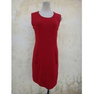 正品 PESARO 黃蕙玲 暗紅色 針織洋裝 size: L