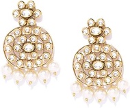 Rani Chanbalis Kundan Stone Exquisite Earrings, Jewellery for Women &amp; Girls - (Gold Color)