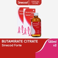 Sinecod Forte Syrup 120ml (Pack of 2) Butamirate Citrate Antitussive for Long-lasting Relief from Dr