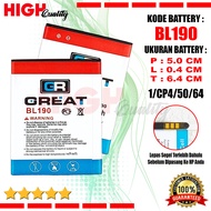 Baterai Battery HighQuality DOUBLE POWER LENOVO BL190 BL-190 A366 A366T