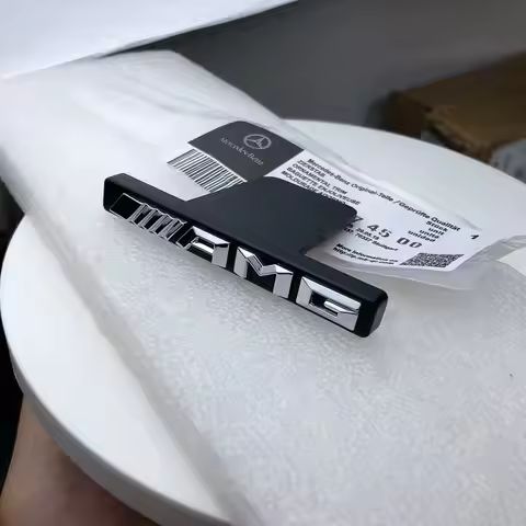For Mercedes AMG logo grille small badge E300L C-Class GLC300 S-Class modified GT grille AMG grille