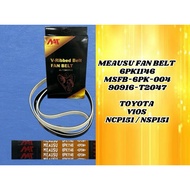 MEAUSU FAN BELT  6PK1146 MSFB-6PK-004 / 90916-T2047  TOYOTA  VIOS NCP151 / NSP151