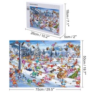 Christmas Skiing Puzzle 500 Color Printing Decompression Puzzle 1000 Piece Wooden&amp;Puzzle Leisure DIY Toy Jigsaw Puzzle