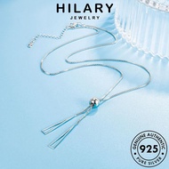 HILARY JEWELRY Accessories Simple Perak Triangle 純銀項鏈 Original Women Sterling Rantai 925 Leher Silver Necklace Korean For Chain Pendant Perempuan N33