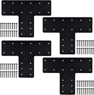 T Post Bracket for 6x6 Lumber, 16" x 12" Heavy Duty Steel Mending Plate, Pergola T Beam Truss Bracke