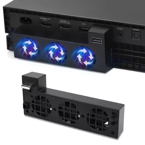 DOBE Intelligent External USB 3-Fan Cooling Fan with extra USB Port ONLY for Xbox One X Console